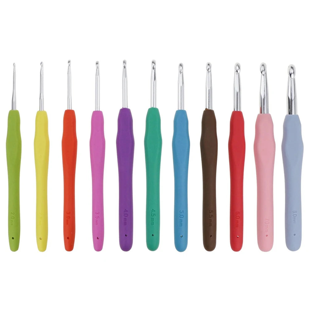 Aluminum Crochet Hooks Set 2-8mm with Bag
