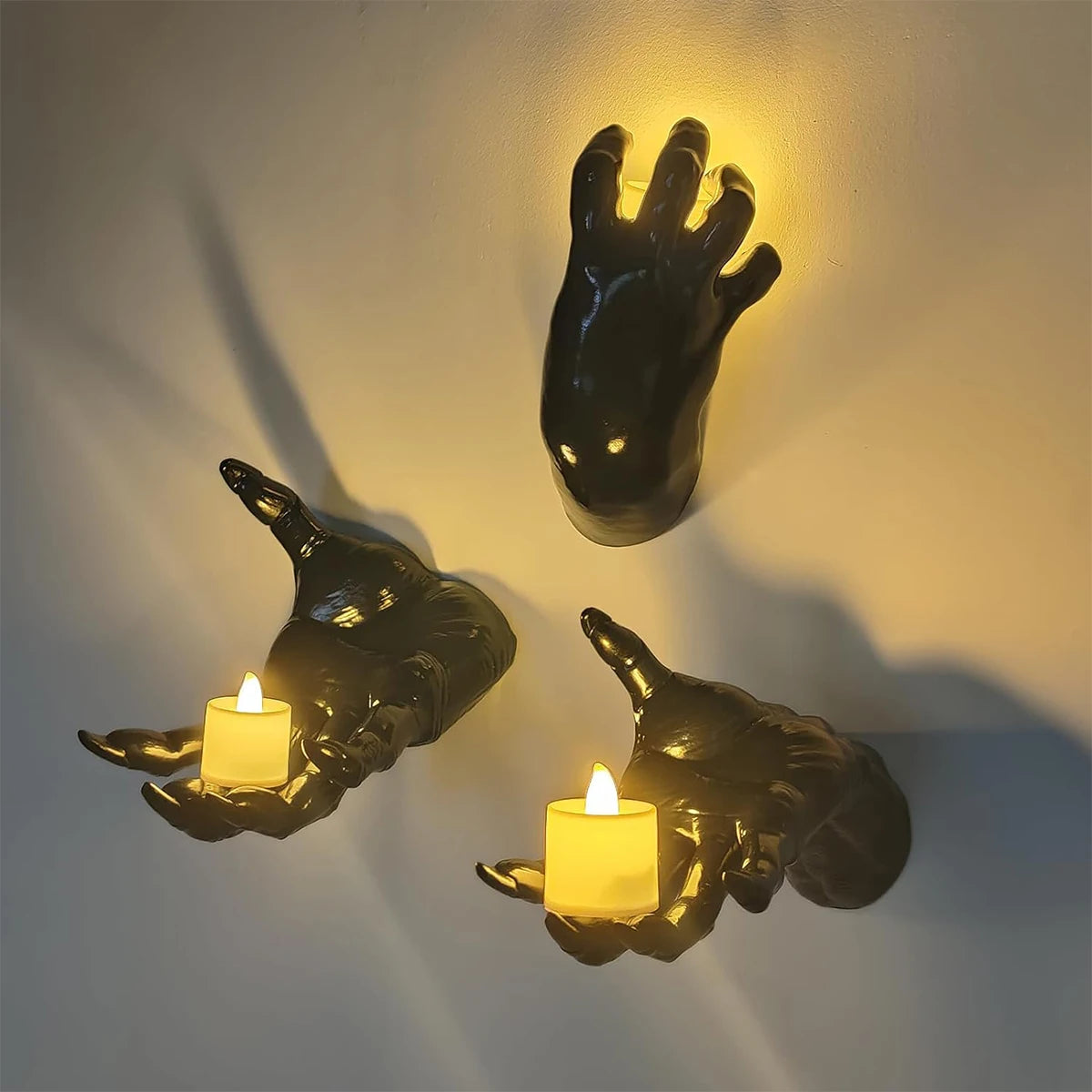 3-Pack Halloween Devil Hand Candle Holders