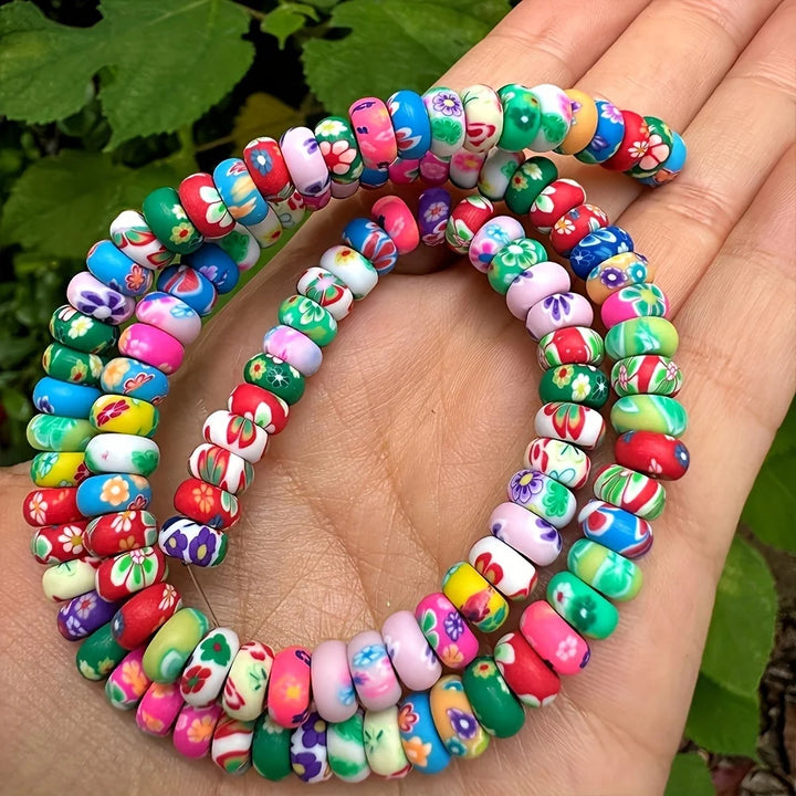 100PCS Colored Polymer Clay Beads