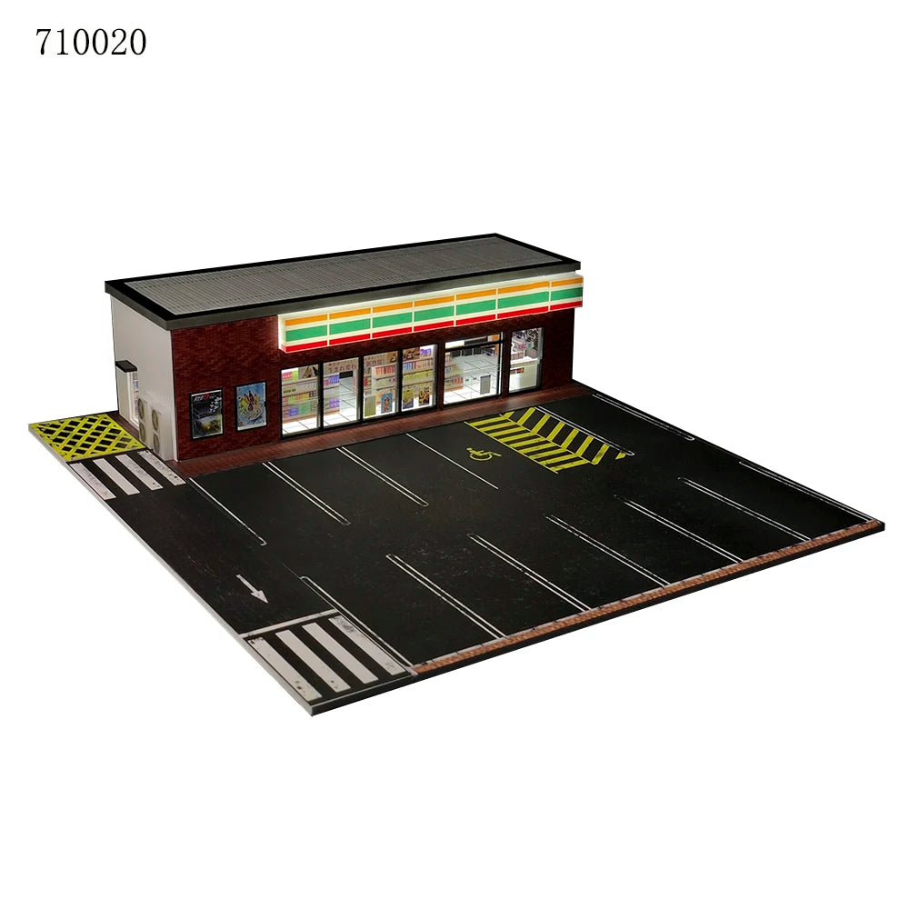 1:64 G-FANS Diorama Car Garage – LED Display Scene Model