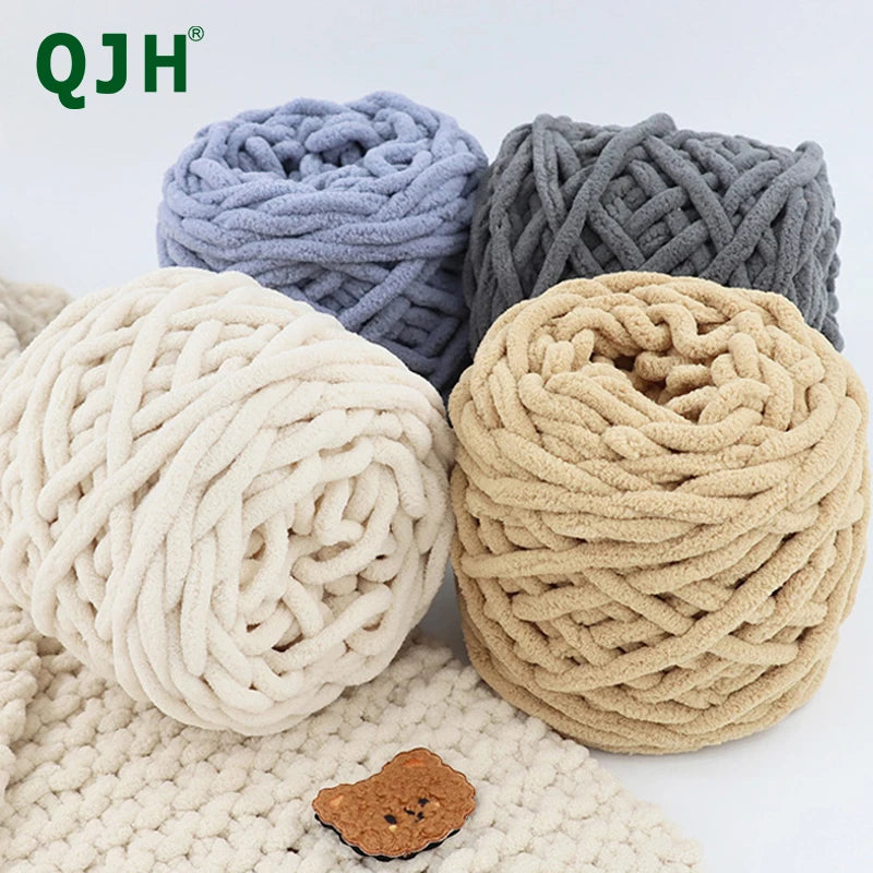 QJH Chunky Thick Polyester Jumbo Yarn Ball 100g