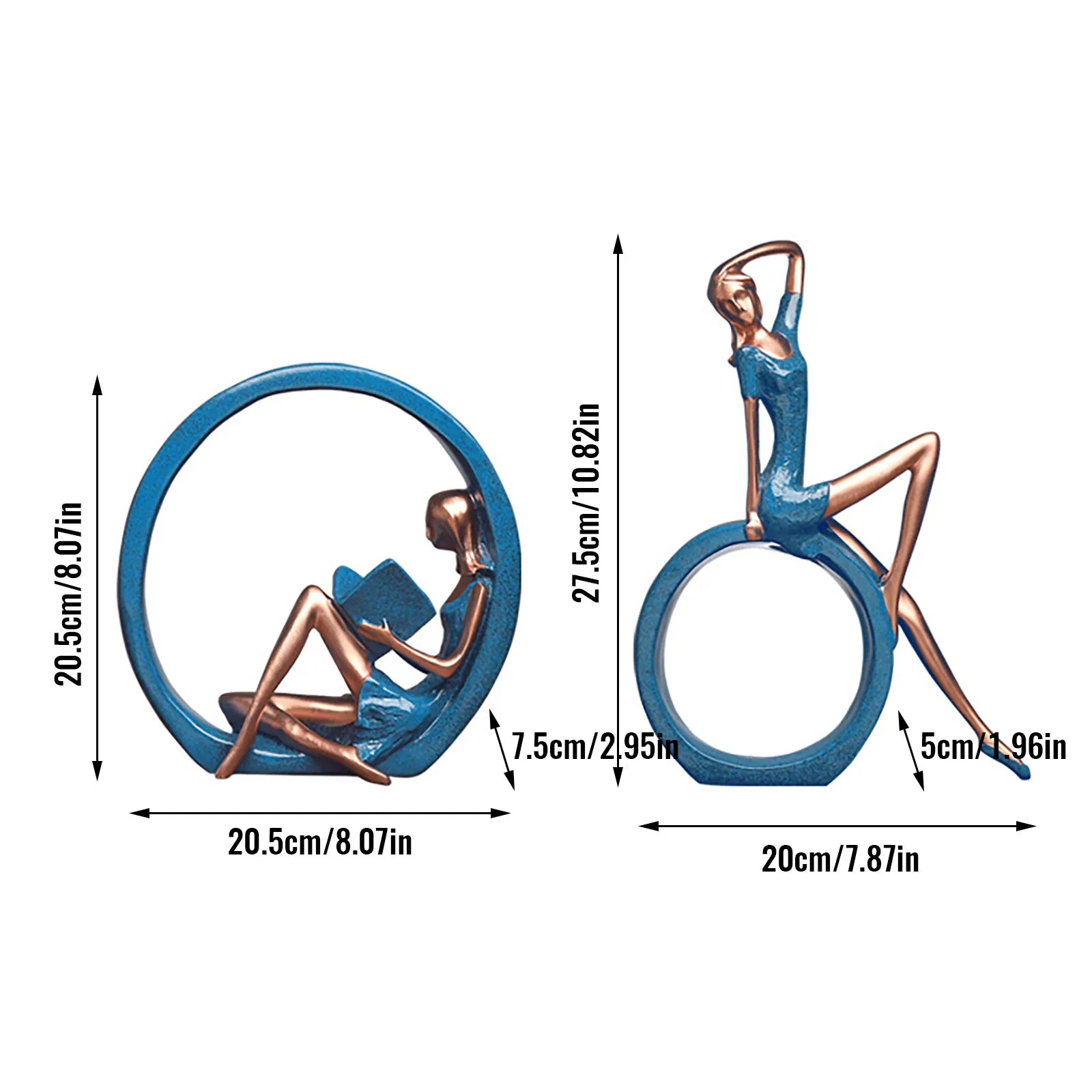 Elegant Resin Yoga Sculpture