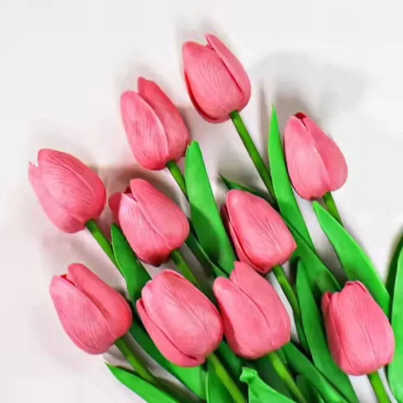 Real Touch Artificial Tulips – 1/3/5PCS Bouquet for Home & Wedding Decor