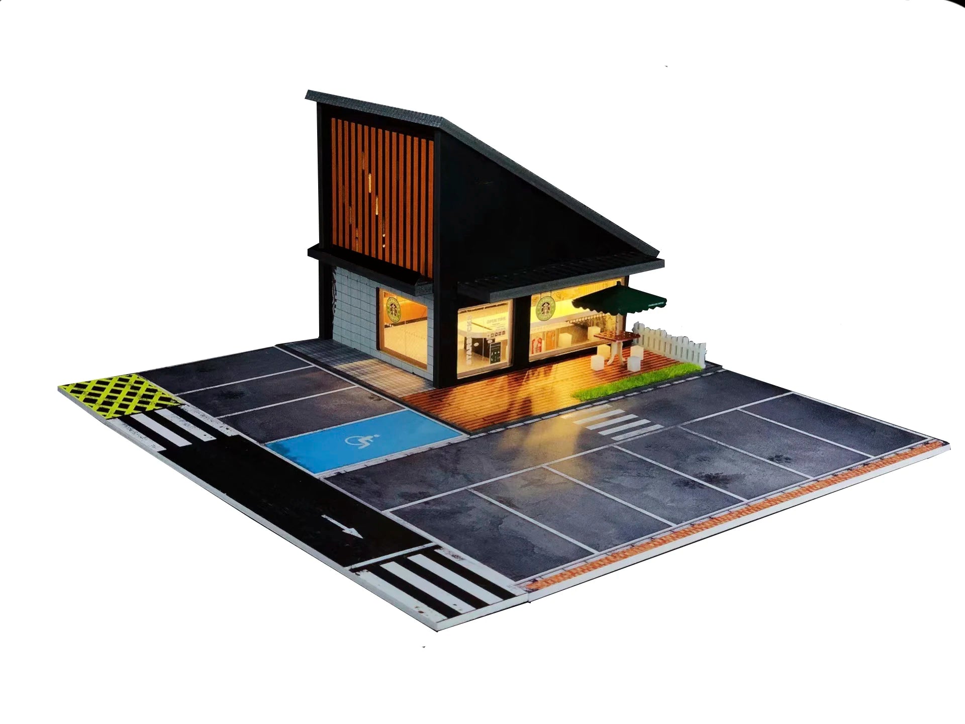 1:64 G-FANS Diorama Car Garage – LED Display Scene Model