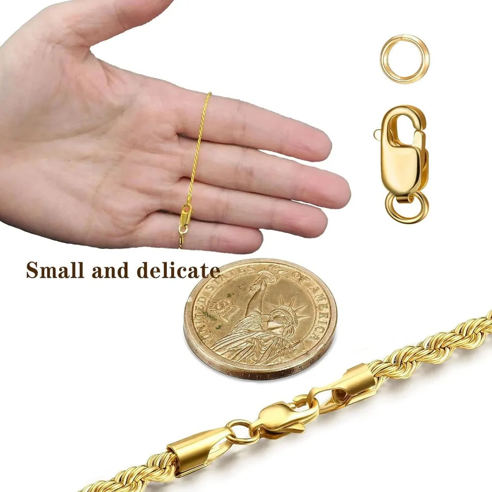 18K Gold Lobster Claw Clasp with Jump Rings