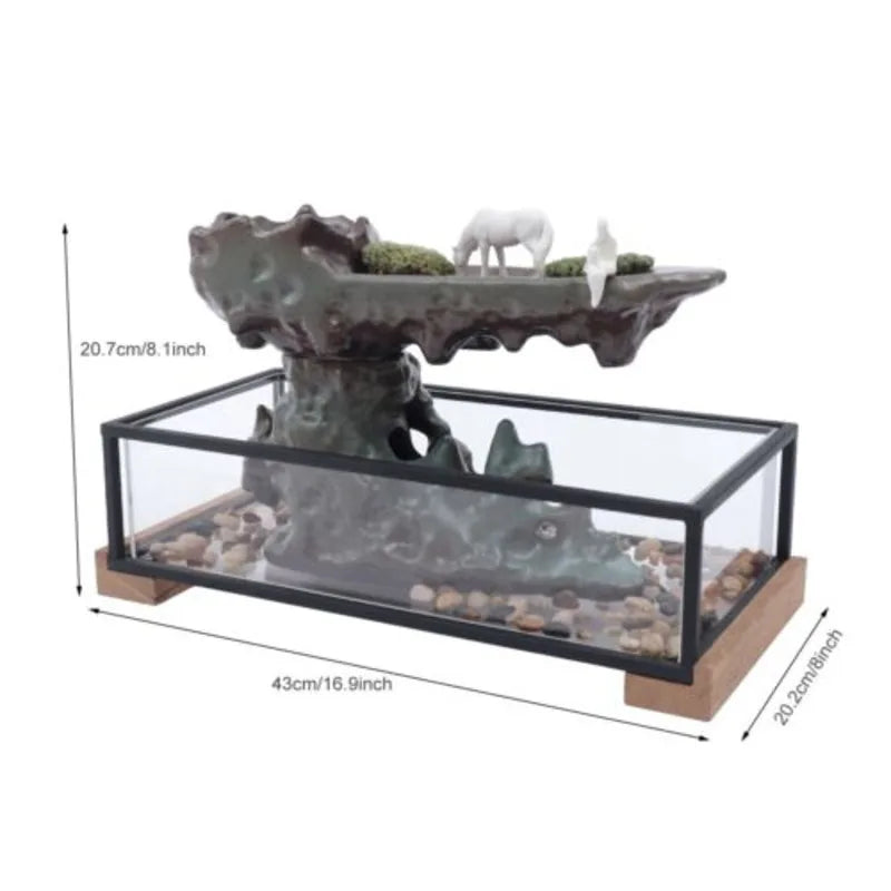 Desktop Fountain with Fish Tank