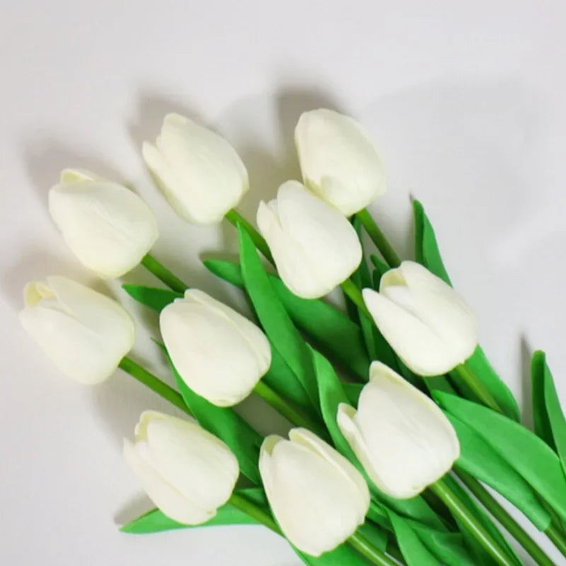 Real Touch Artificial Tulips – 1/3/5PCS Bouquet for Home & Wedding Decor