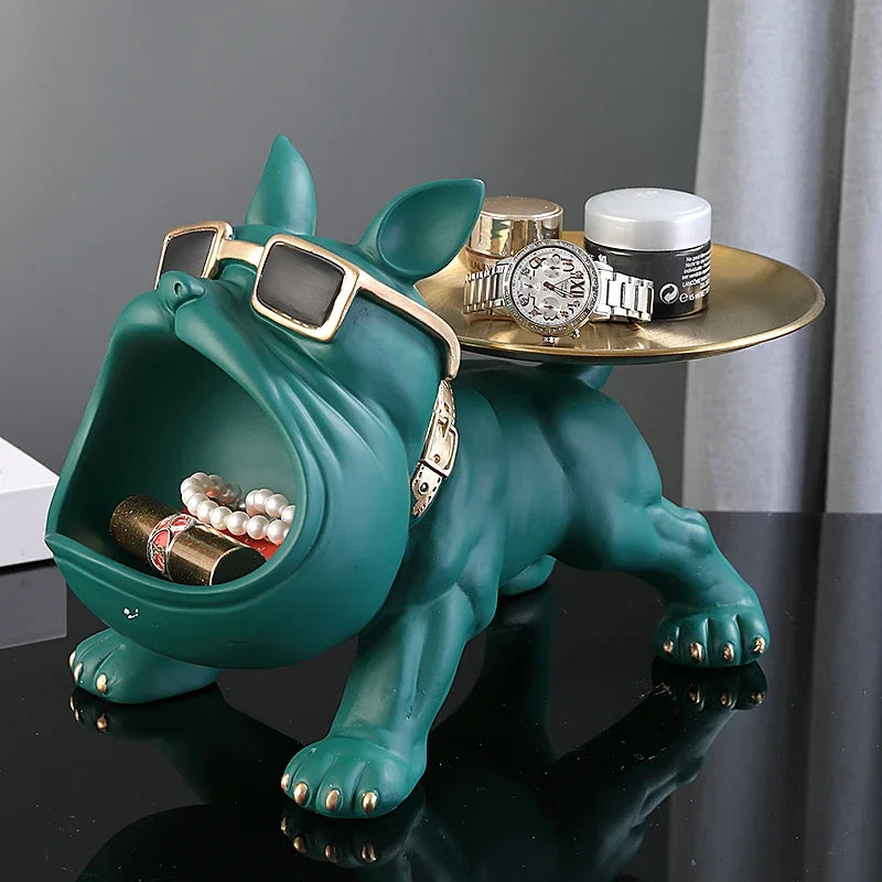 Bulldog Resin Statue Storage Box