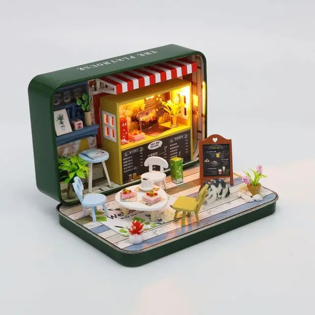 Mini Box Theater DIY Dollhouse Kit – Portable Craft Toy Set