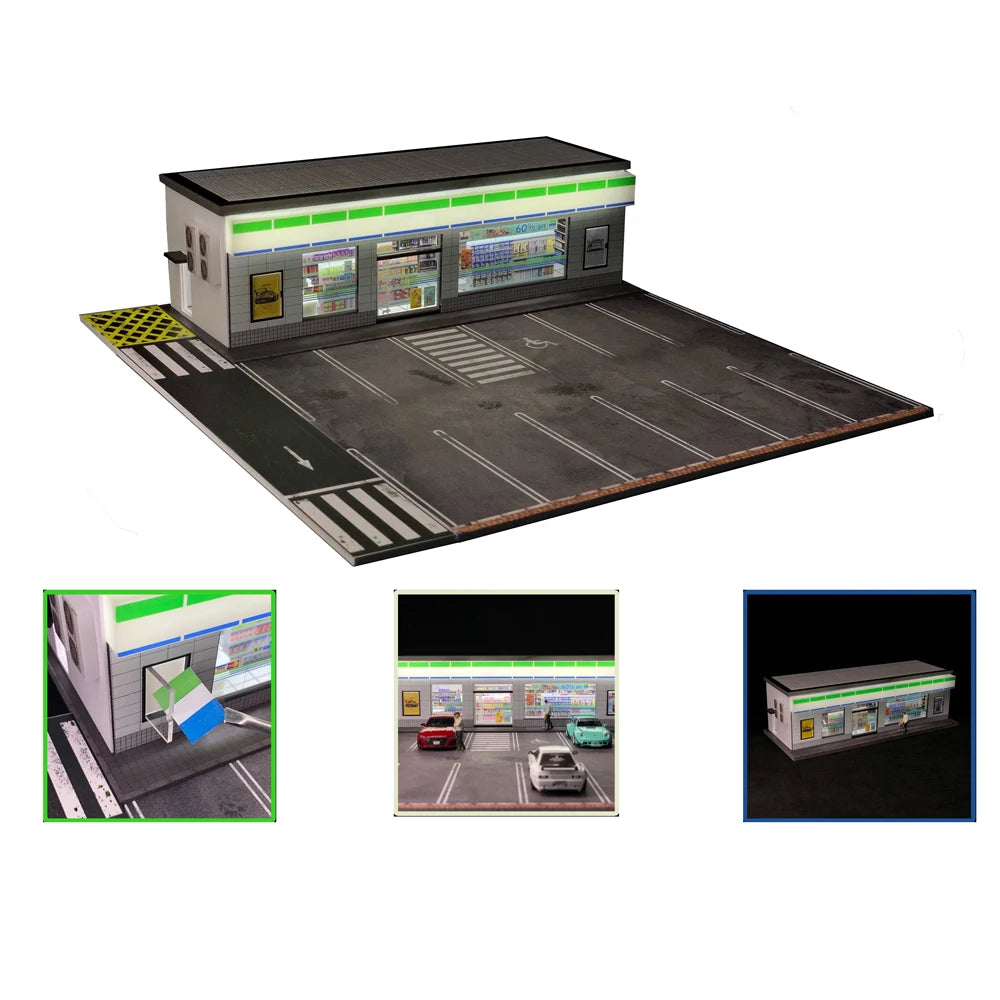 1:64 G-FANS Diorama Car Garage – LED Display Scene Model