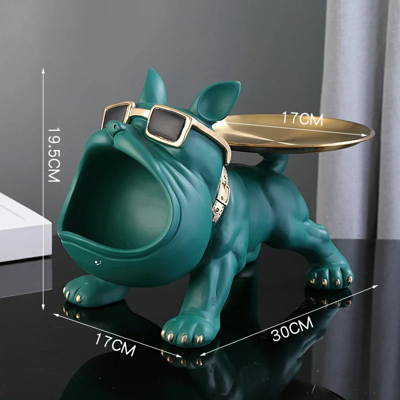 Bulldog Resin Statue Storage Box