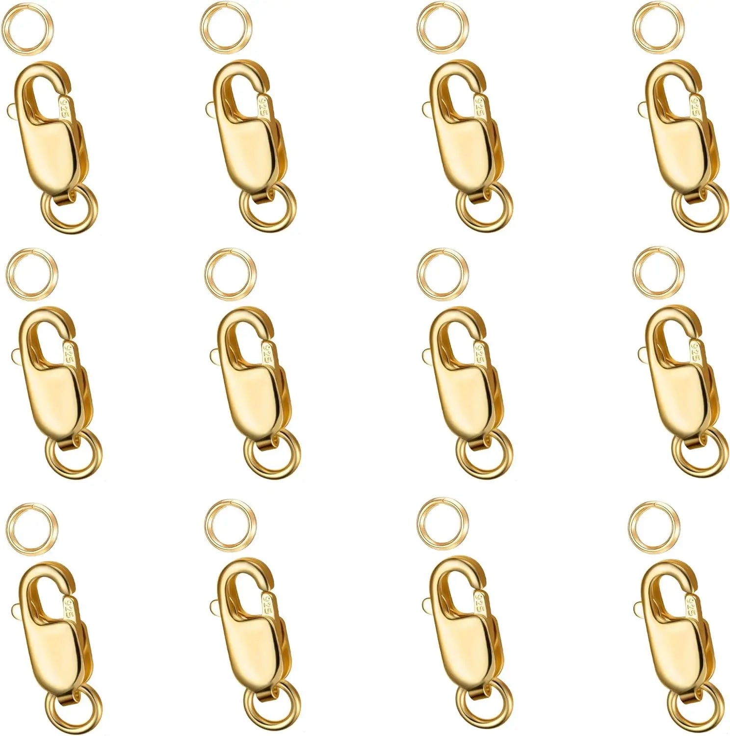 18K Gold Lobster Claw Clasp with Jump Rings