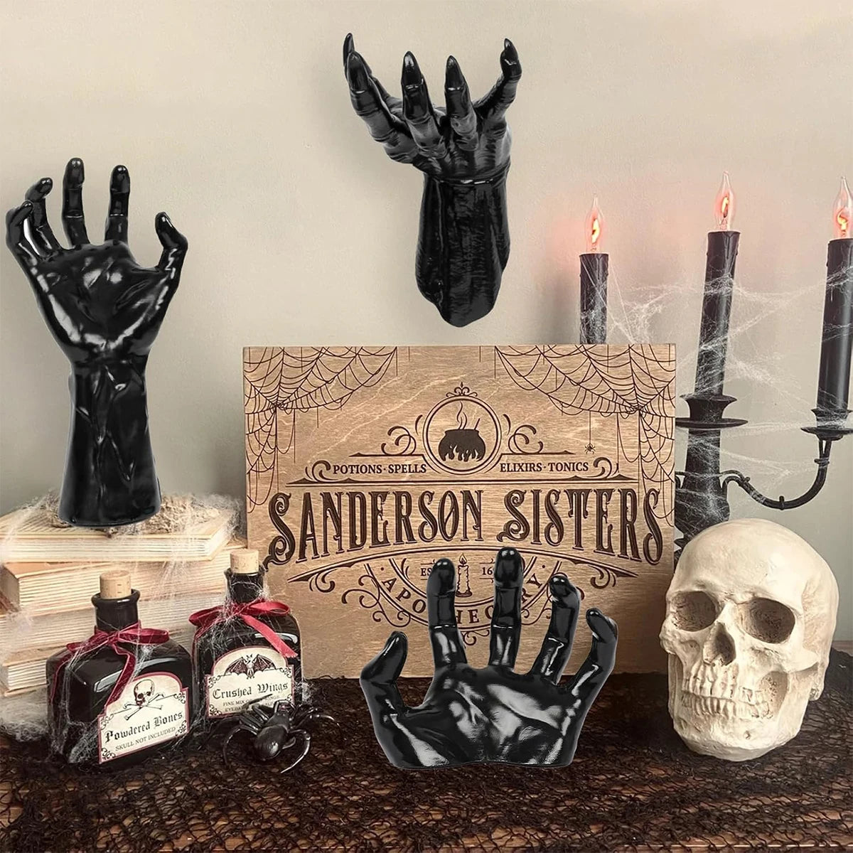 3-Pack Halloween Devil Hand Candle Holders