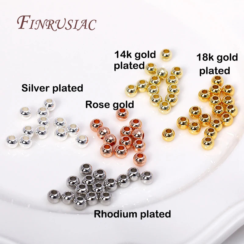 18K Gold Plated Spacer Beads Set (2mm-6mm)