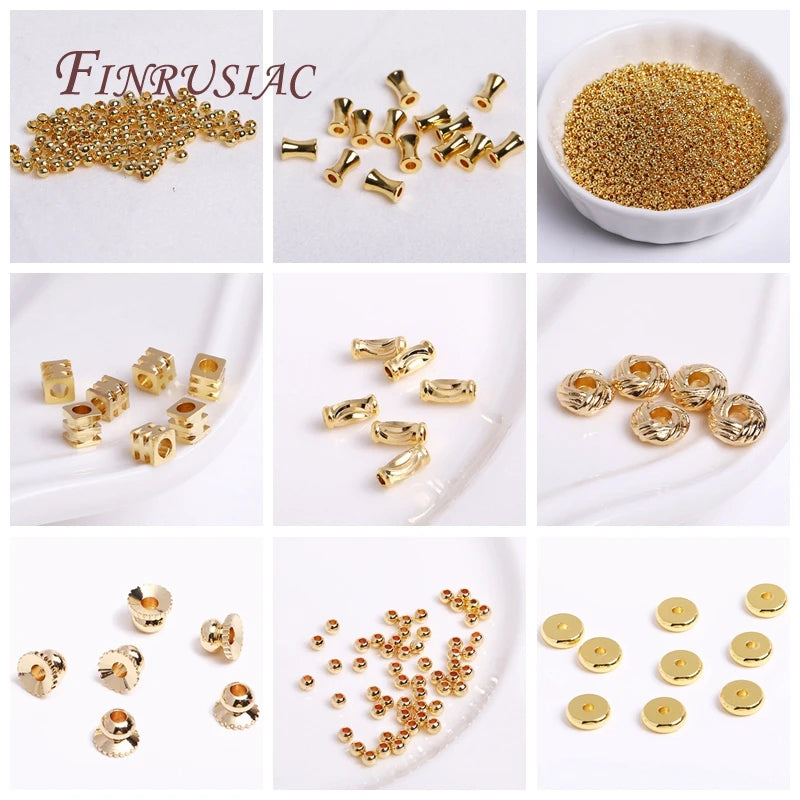 18K Gold Plated Spacer Beads Set (2mm-6mm)