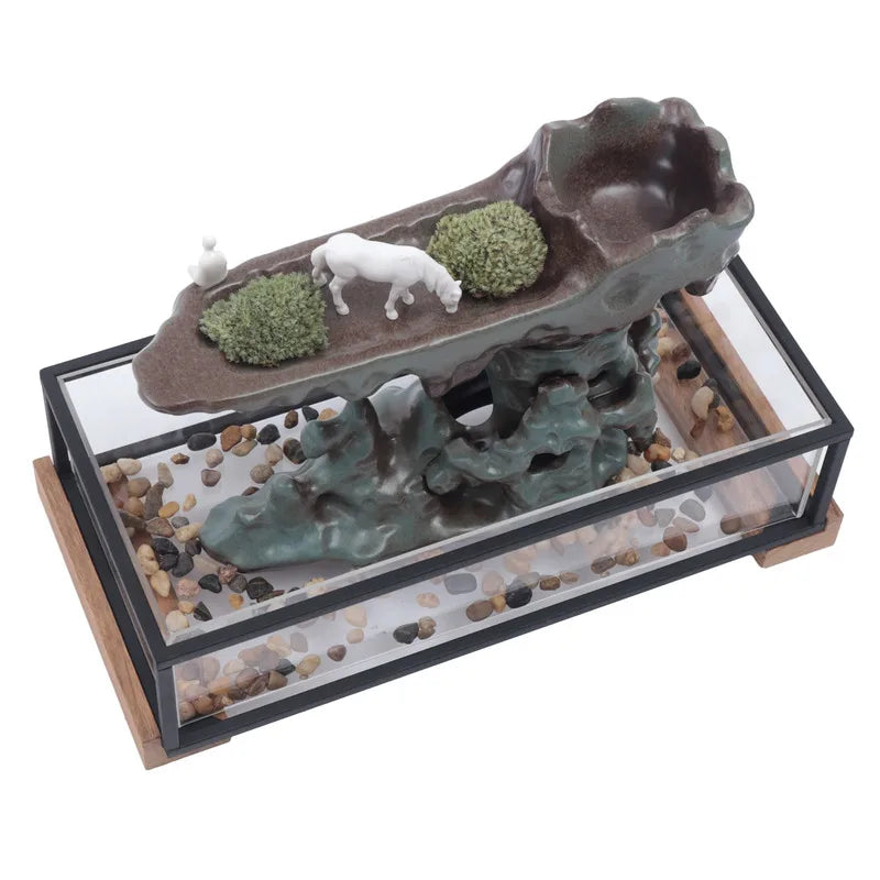 Desktop Fountain with Fish Tank