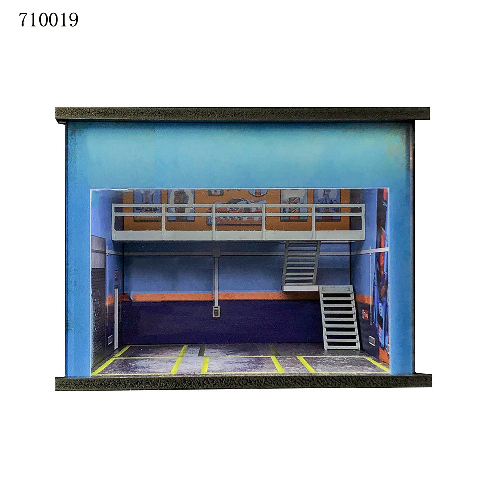 1:64 G-FANS Diorama Car Garage – LED Display Scene Model
