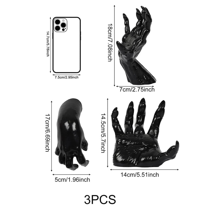 3-Pack Halloween Devil Hand Candle Holders
