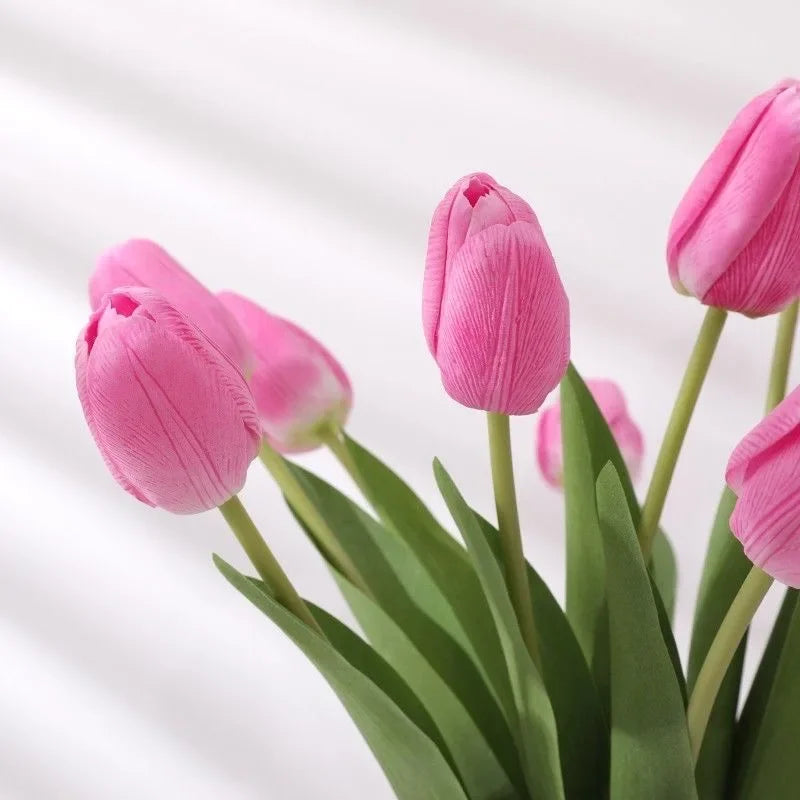 Real Touch Artificial Tulips – 1/3/5PCS Bouquet for Home & Wedding Decor