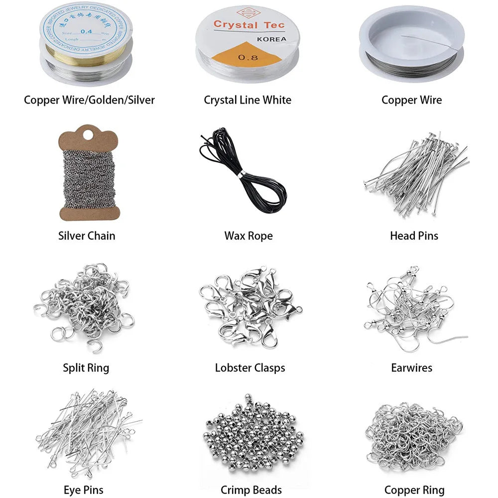 2456-Piece Deluxe DIY Bead Jewelry Kit