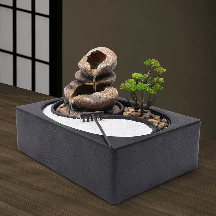 Decorative Tabletop Water Fountain with LED
