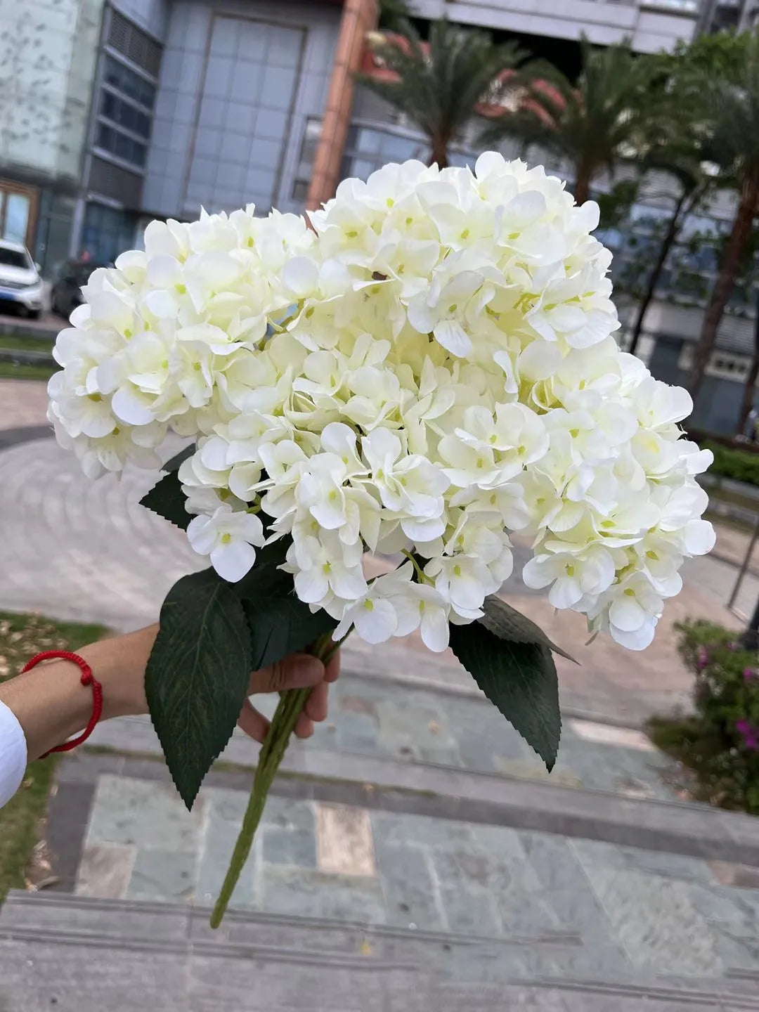 5-Head Large Artificial Hydrangea – Silk Flowers for Wedding & Home Decor