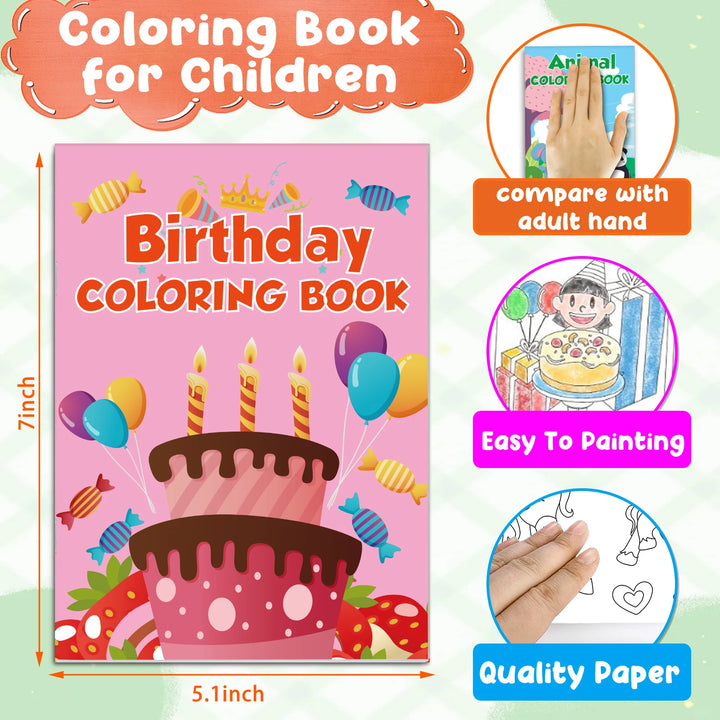 24-Pack Mini Coloring Books & Crayons Set for Kids