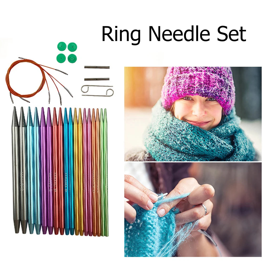 Circular Knitting Needles Kit with Disassembly Ring