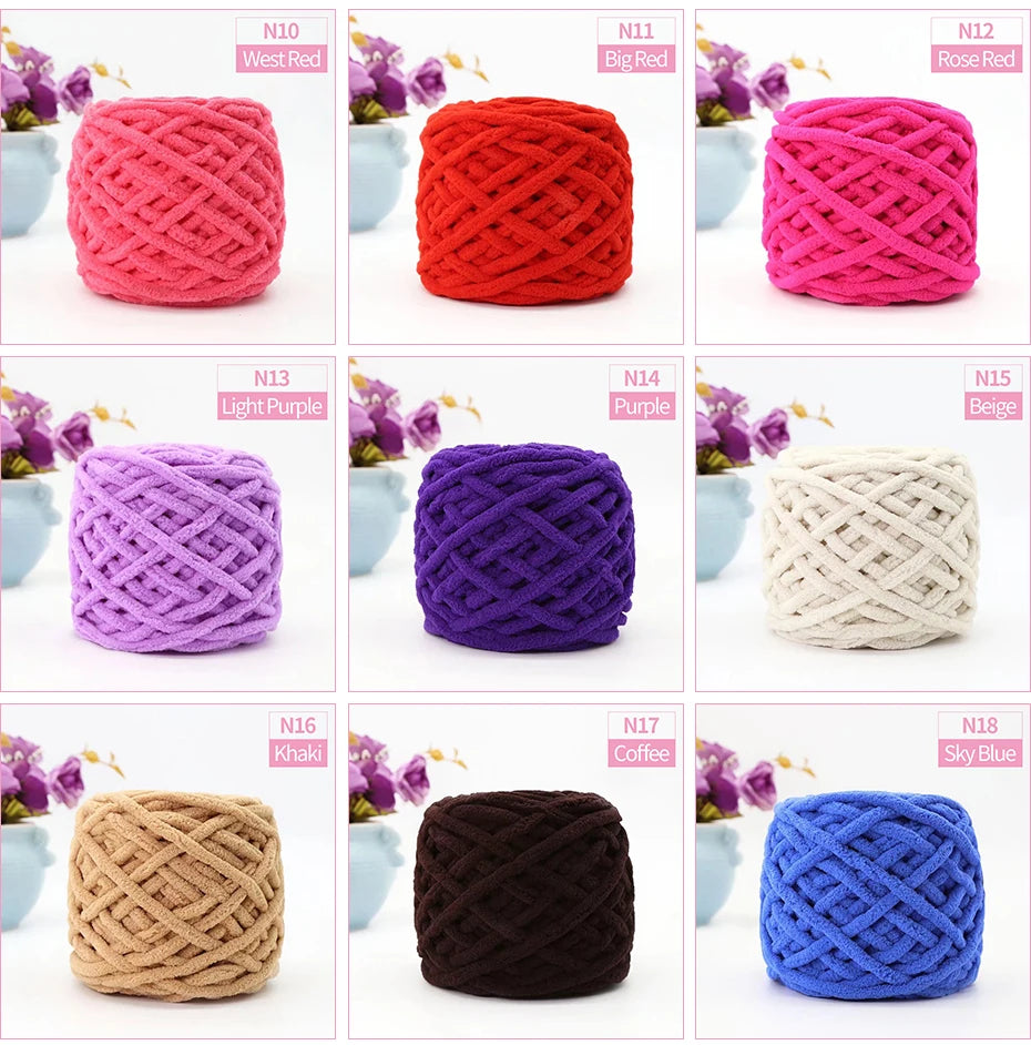 QJH Chunky Thick Polyester Jumbo Yarn Ball 100g