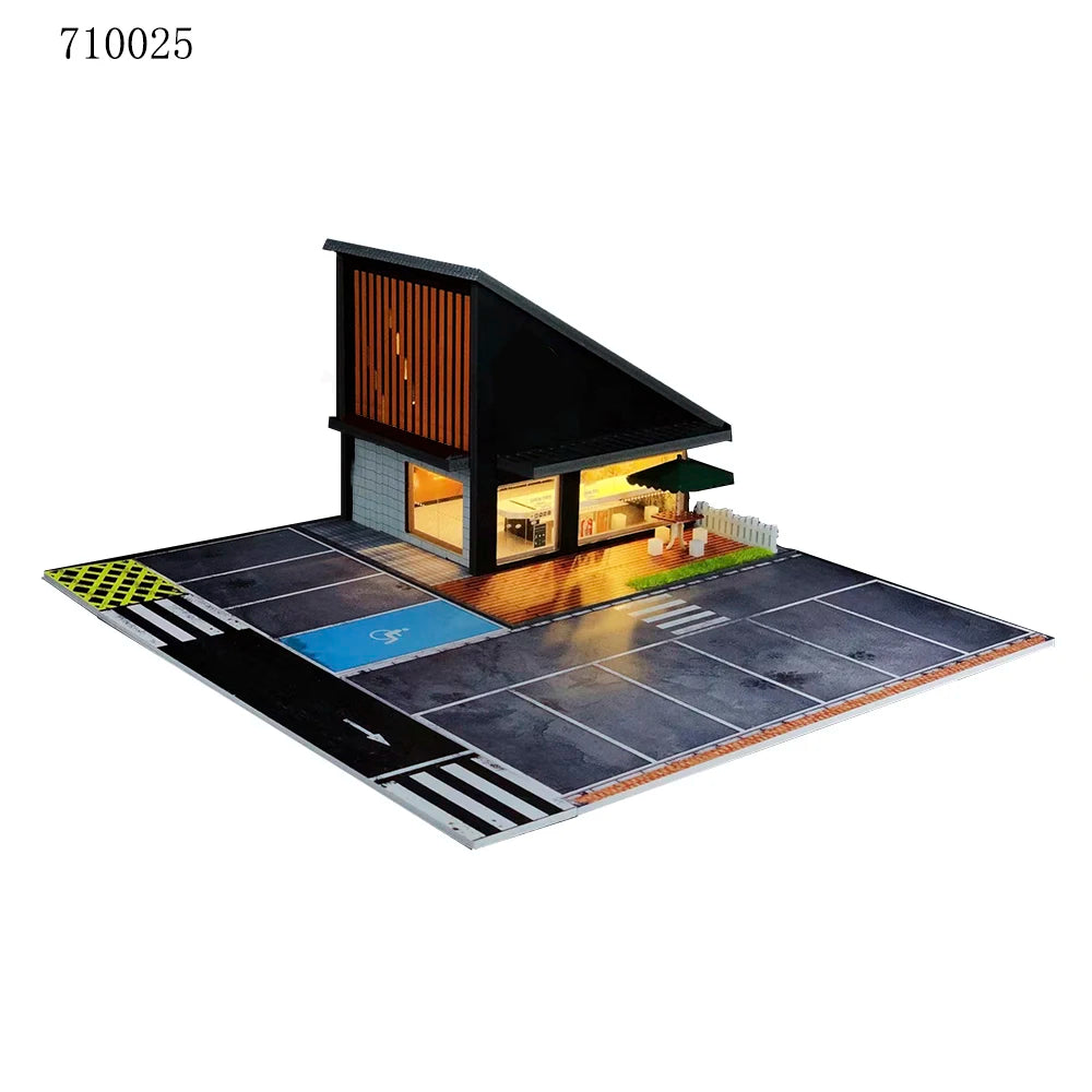 1:64 G-FANS Diorama Car Garage – LED Display Scene Model