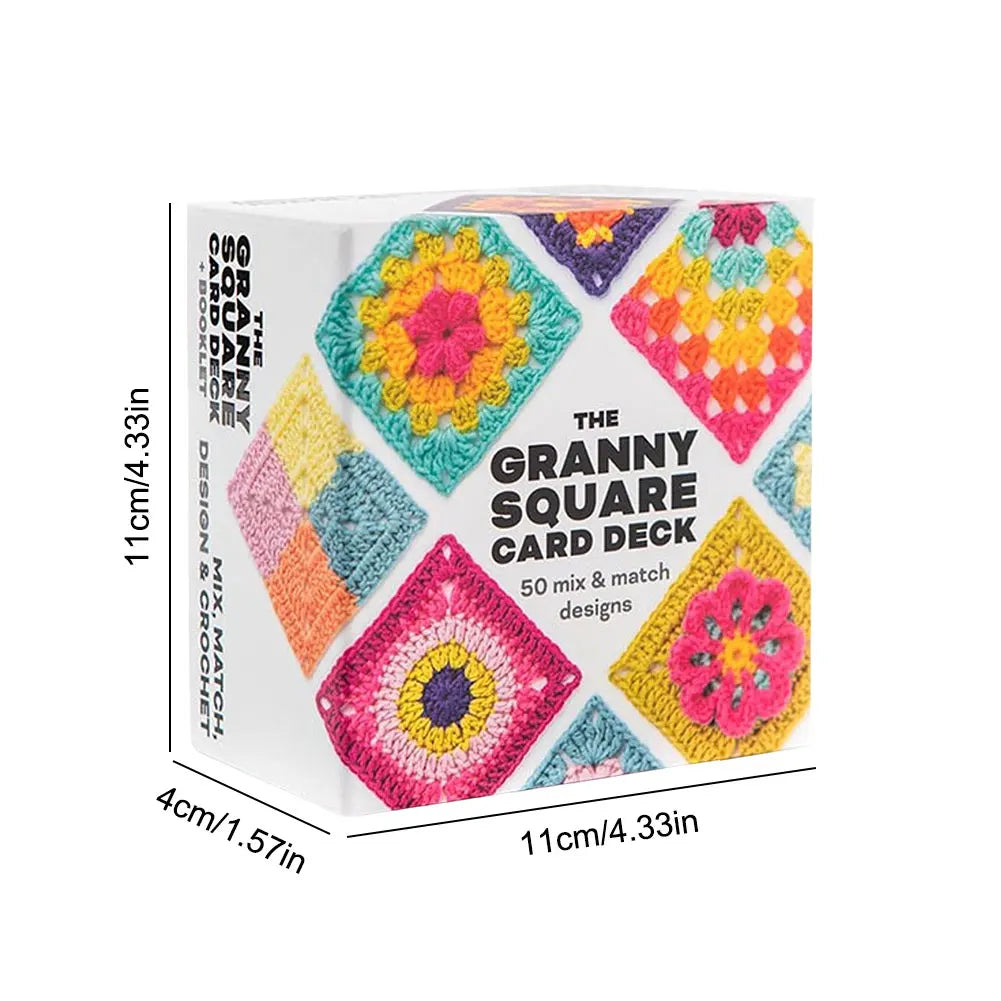 Granny Square Crochet Card Deck – 50 Mix & Match Patterns