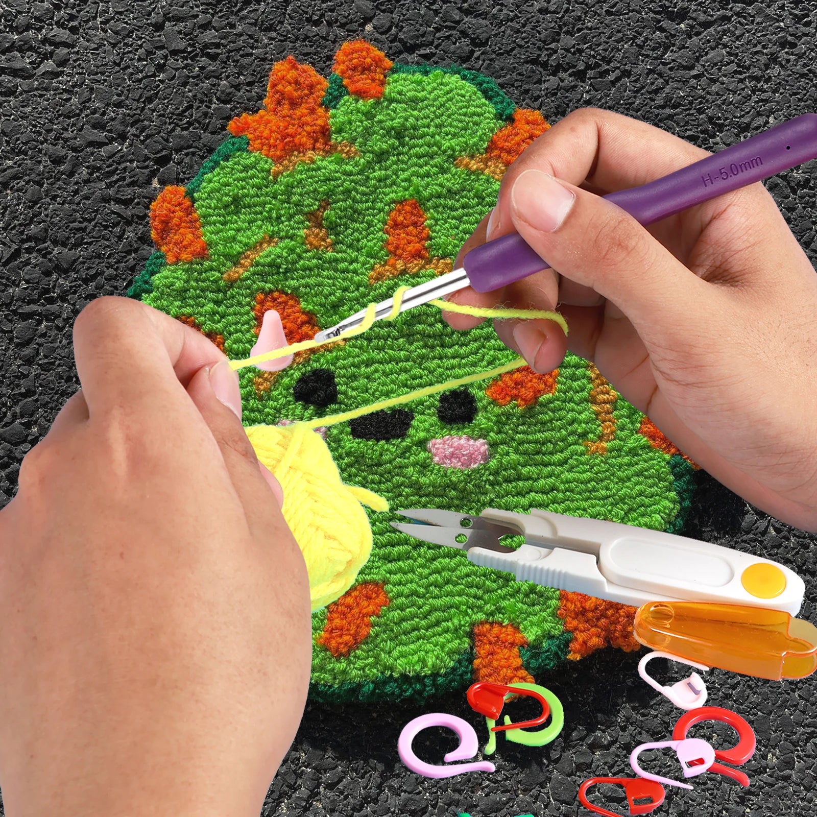 72/144Pcs Soft Grip Crochet Hooks Set (2-6mm)