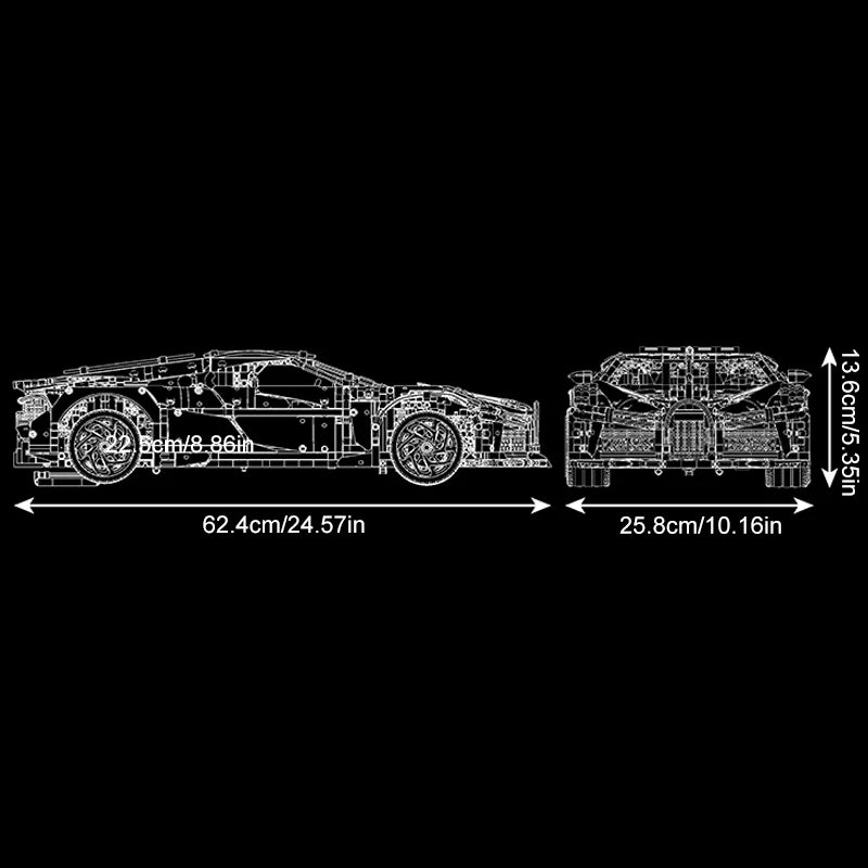 13163 Black Super Sport Racing Car Building Blocks – 4688PCS