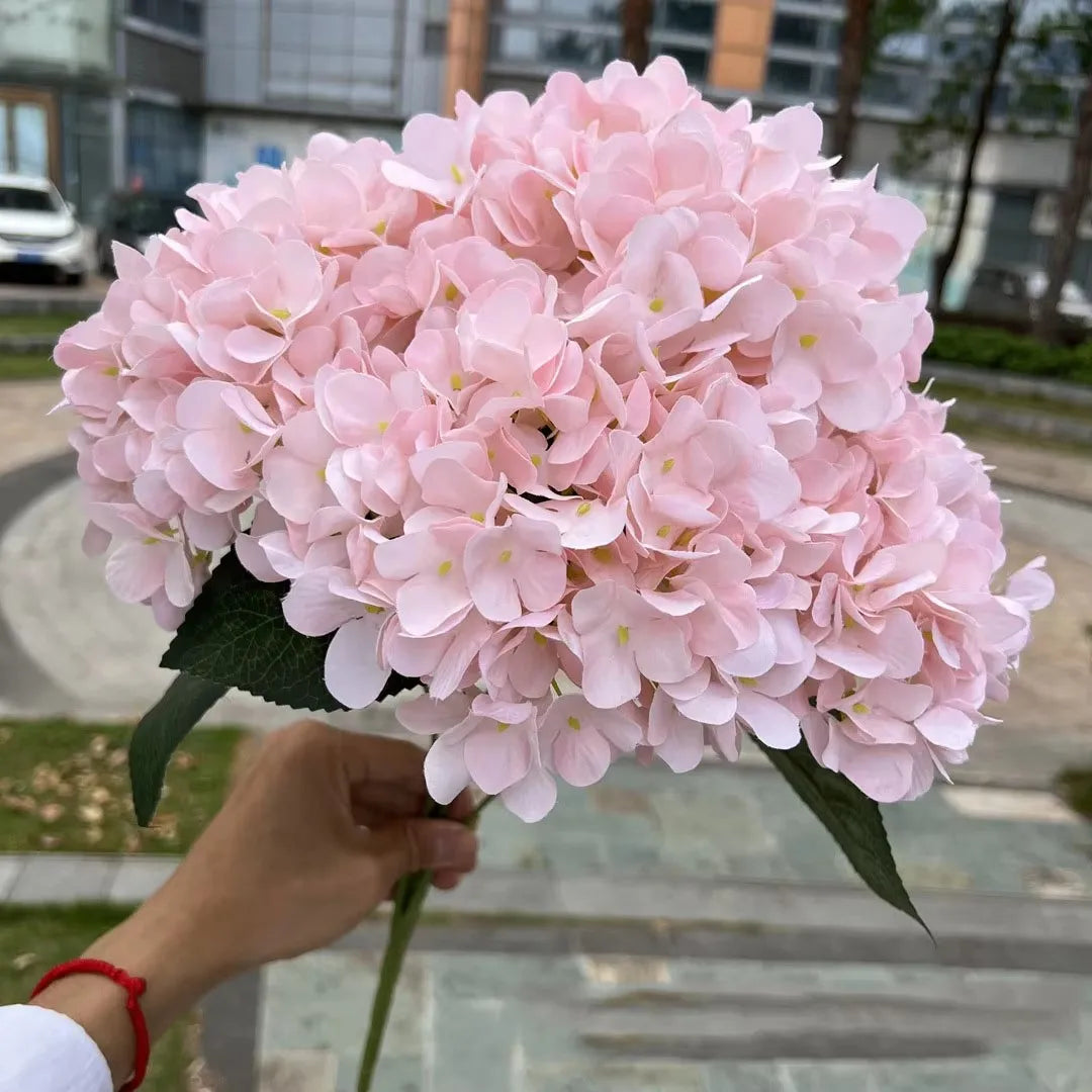5-Head Large Artificial Hydrangea – Silk Flowers for Wedding & Home Decor