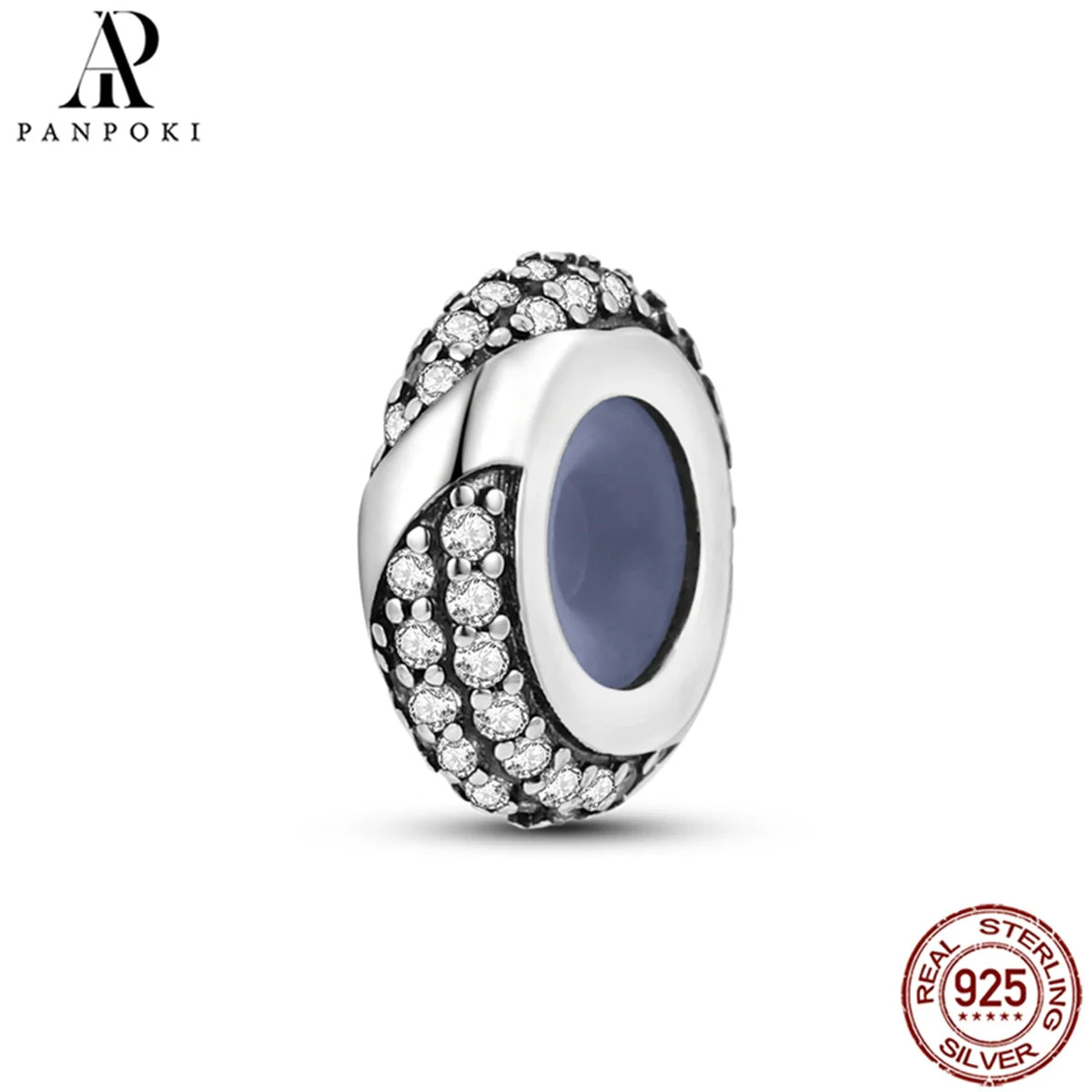 PANPOKI S925 Sterling Silver Silicone Spacer Beads