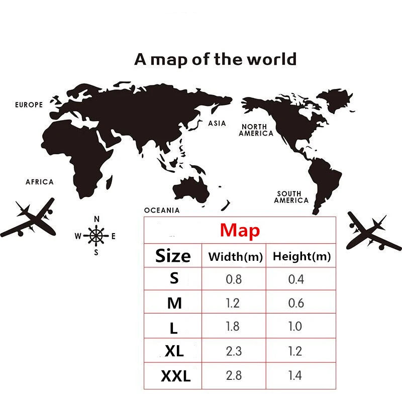 3D Acrylic World Map Wall Stickers