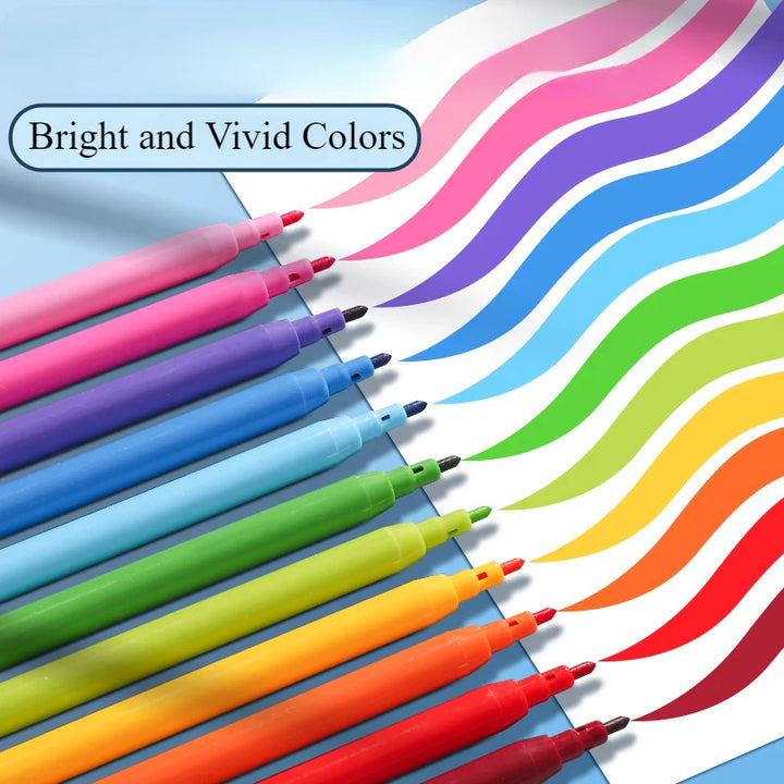 Washable Kids Markers Set - 12/24/36/48 Colors