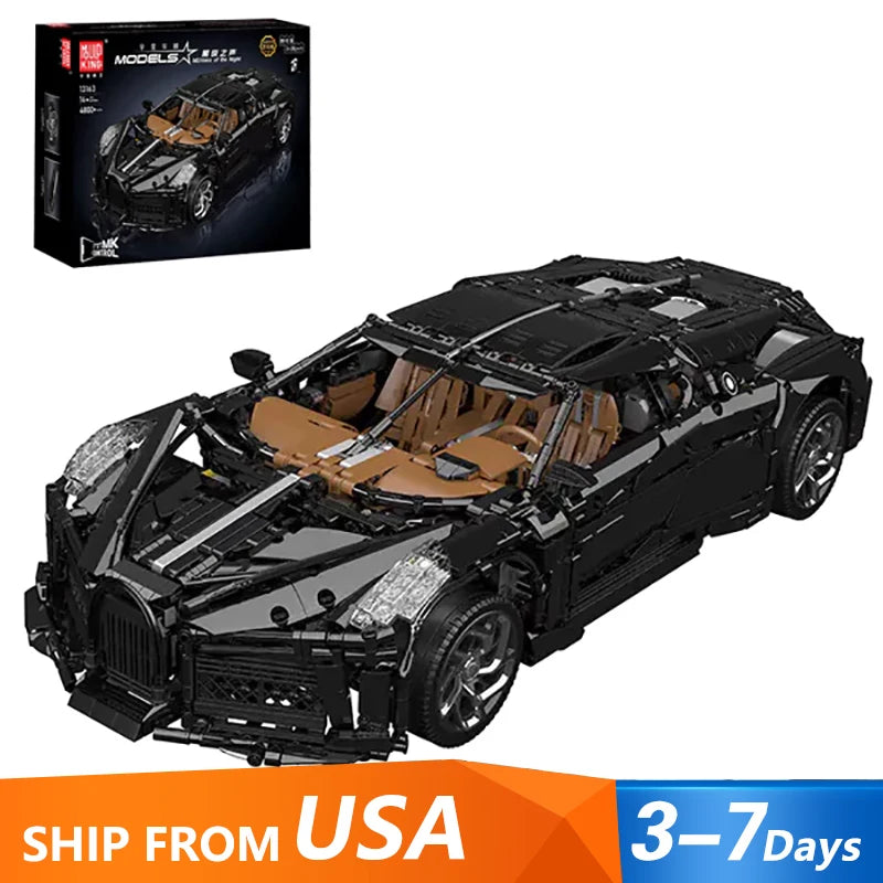 13163 Black Super Sport Racing Car Building Blocks – 4688PCS
