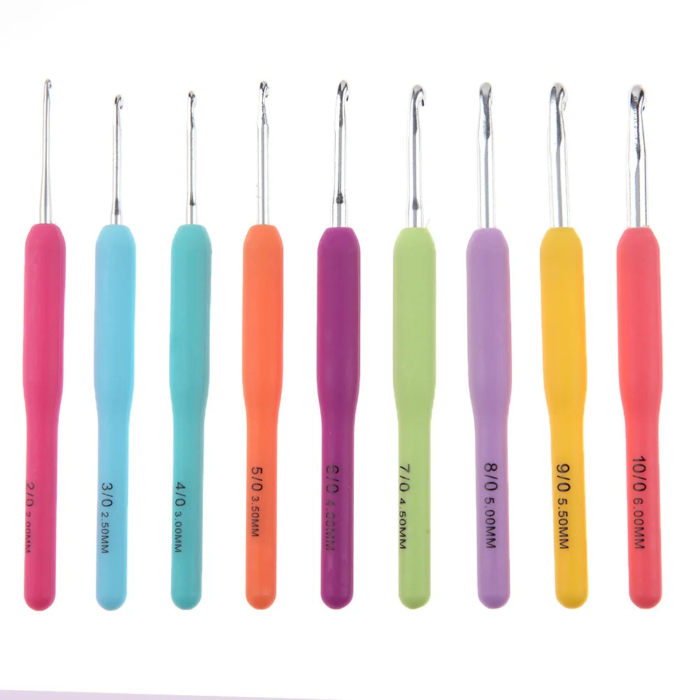Aluminum Crochet Hooks Set 2-8mm with Bag