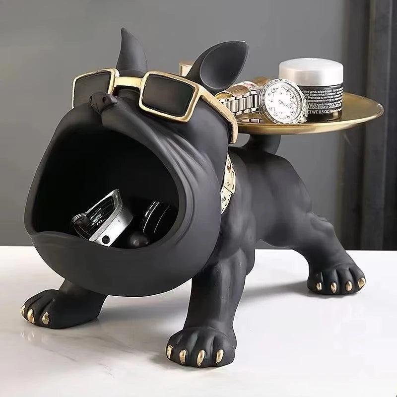Bulldog Resin Statue Storage Box