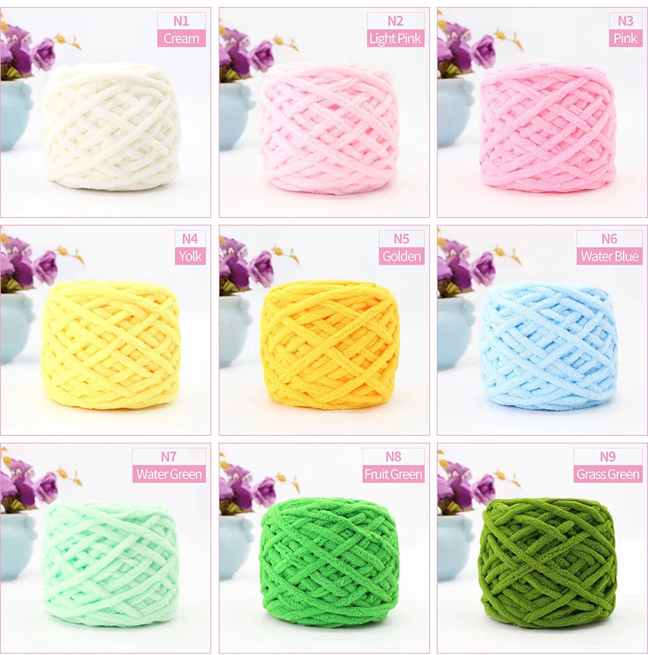 QJH Chunky Thick Polyester Jumbo Yarn Ball 100g