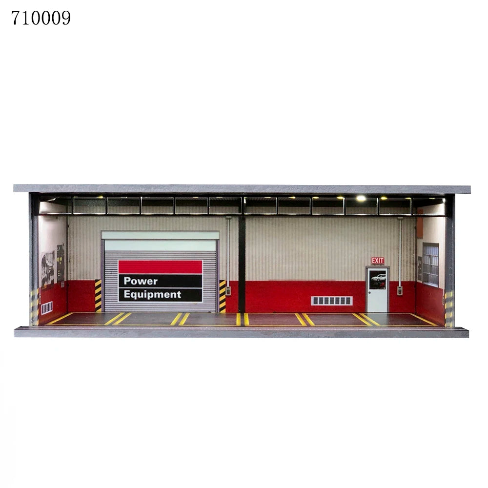 1:64 G-FANS Diorama Car Garage – LED Display Scene Model
