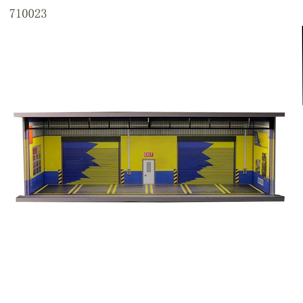 1:64 G-FANS Diorama Car Garage – LED Display Scene Model