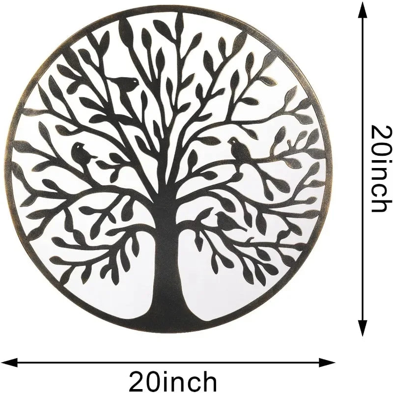 20-Inch Metal Tree of Life Wall Art