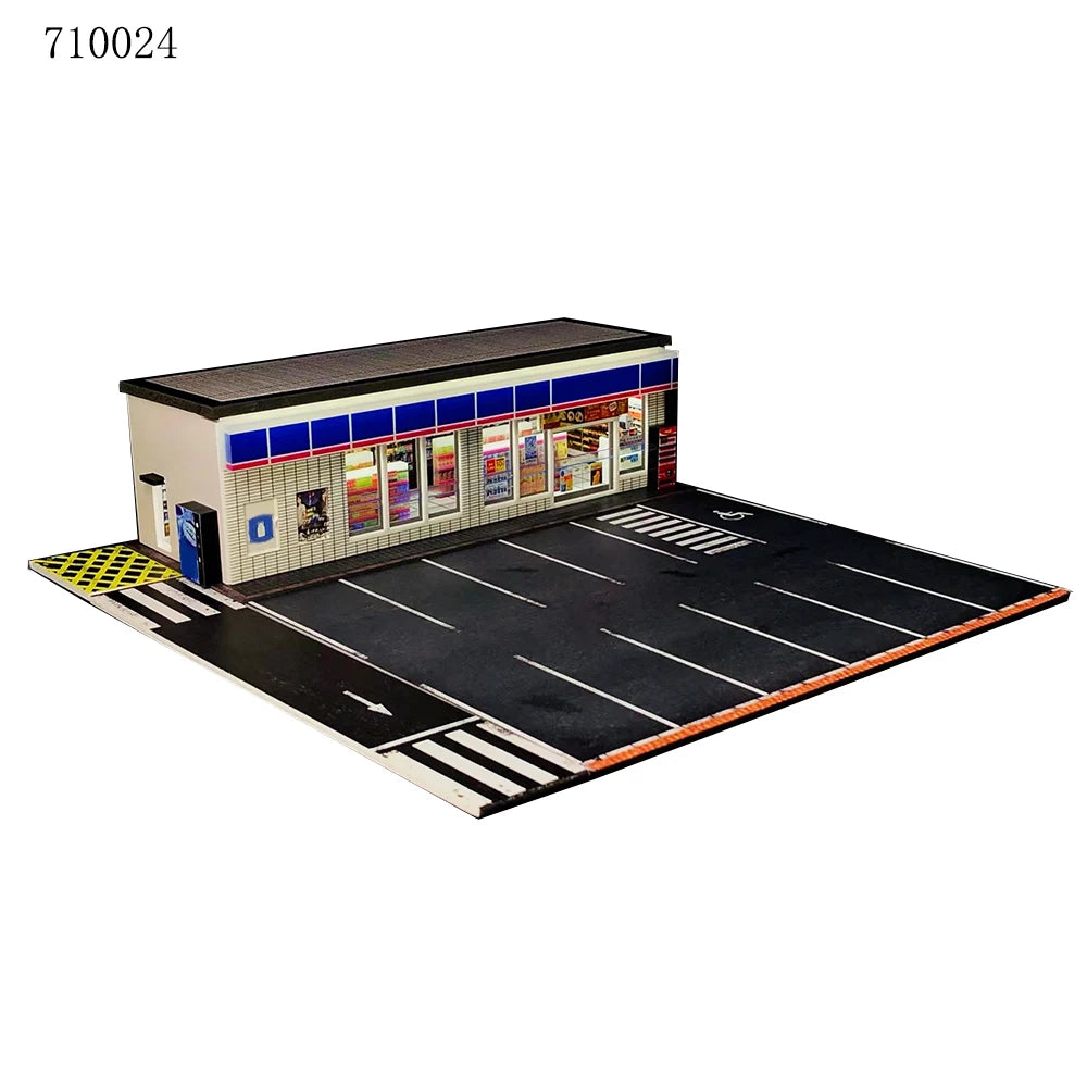 1:64 G-FANS Diorama Car Garage – LED Display Scene Model