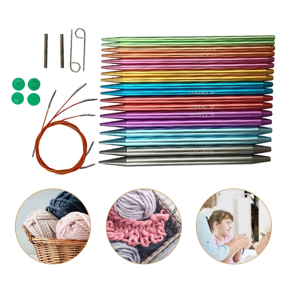 Circular Knitting Needles Kit with Disassembly Ring