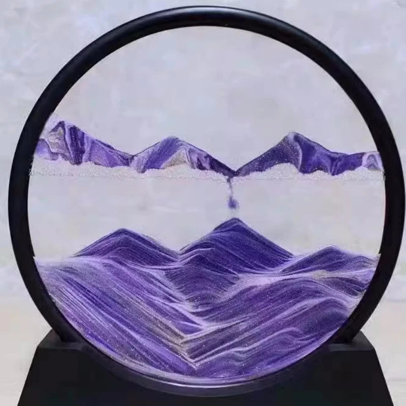 3D Quicksand Hourglass Art – Flowing Sandscape Home & Office Decor